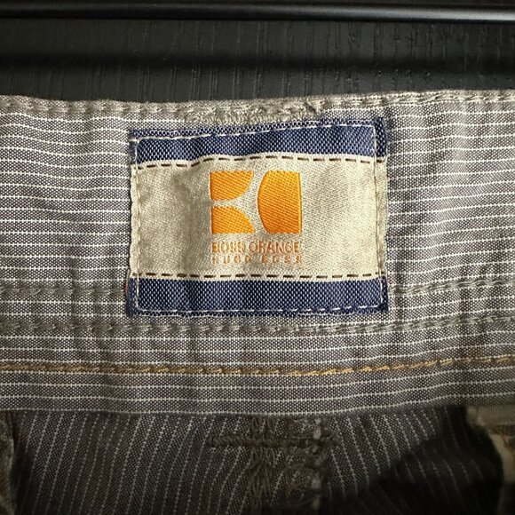 Hugo Boss Orange Grey Slim Straight Chino Pant Men 34x31 Dress Designer Prep - Picture 3 of 13